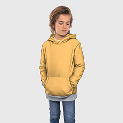 Толстовка-худи детская Эмоция радости - желтый, цвет: 3D-меланж — фото 2