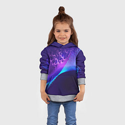 Толстовка-худи детская Неоновые краски всплеск, цвет: 3D-меланж — фото 2