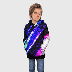 Толстовка-худи детская Marshmello neon steel, цвет: 3D-черный — фото 2
