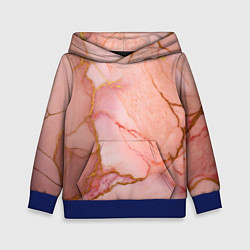 Детская толстовка Текстура розового мрамора с золотом