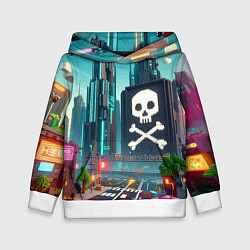 Детская толстовка Minecraft district with skull - ai art fantasy