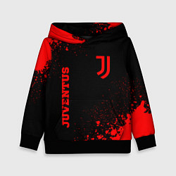 Толстовка-худи детская Juventus - red gradient вертикально, цвет: 3D-черный