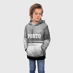 Толстовка-худи детская Porto - grey gradient посередине, цвет: 3D-черный — фото 2