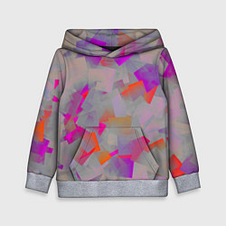 Толстовка-худи детская Розово-фиолетовые осколки, цвет: 3D-меланж