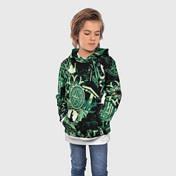 Толстовка-худи детская Полумесяц и мусульманские узоры, цвет: 3D-белый — фото 2