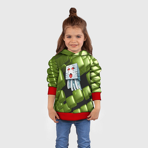 Детская толстовка Minecraft ghost / 3D-Красный – фото 4