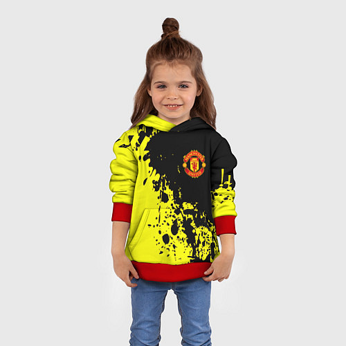 Детская толстовка Манчестер Юнайтед краски / 3D-Красный – фото 4