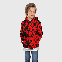 Толстовка-худи детская ЪУЪ съука mem pattern, цвет: 3D-белый — фото 2