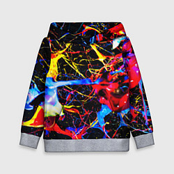 Детская толстовка Неоновые брызги красок
