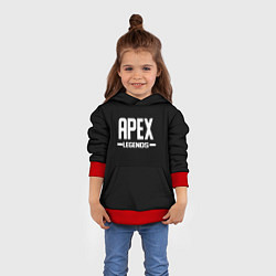 Толстовка-худи детская Apex legends logo white, цвет: 3D-красный — фото 2