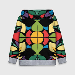 Детская толстовка Калейдоскоп на темном фоне