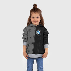 Толстовка-худи детская Bmw performance Темный, цвет: 3D-меланж — фото 2