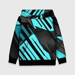 Толстовка-худи детская Спортивный динамичный, цвет: 3D-черный