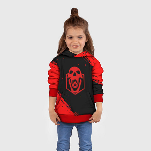 Детская толстовка Rainbow six краски полосы / 3D-Красный – фото 4