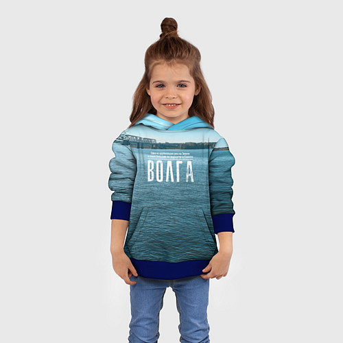 Детская толстовка Река Волга / 3D-Синий – фото 4