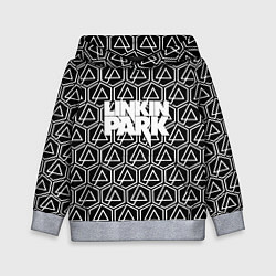 Толстовка-худи детская Linkin park pattern, цвет: 3D-меланж