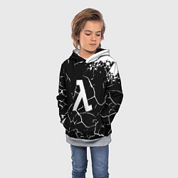 Толстовка-худи детская Half life pattern краски, цвет: 3D-меланж — фото 2