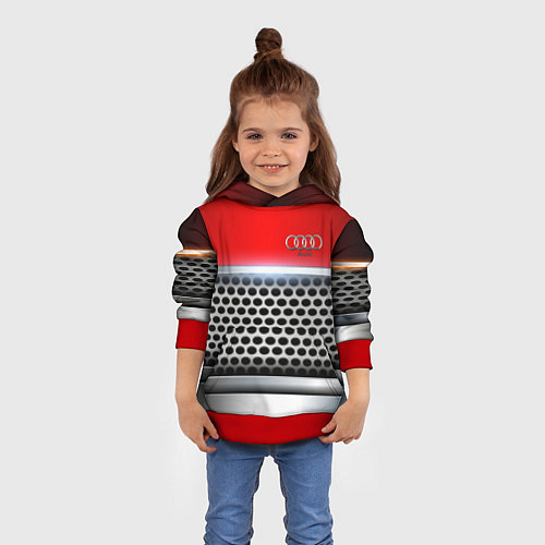 Детская толстовка AUDI metal collection game / 3D-Красный – фото 4
