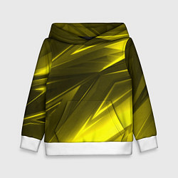 Толстовка-худи детская Gold stripes abstraction, цвет: 3D-белый