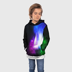 Толстовка-худи детская Космос геометрия, цвет: 3D-белый — фото 2