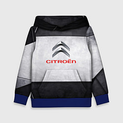 Толстовка-худи детская Citroen grey metal, цвет: 3D-синий
