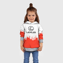 Толстовка-худи детская Lexus fire, цвет: 3D-меланж — фото 2
