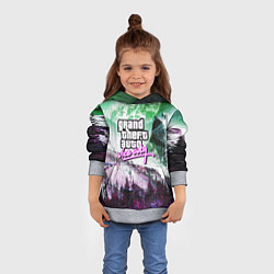 Толстовка-худи детская Vice city game glitch, цвет: 3D-меланж — фото 2