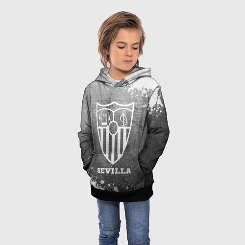 Детская толстовка Sevilla - grey gradient / 3D-Черный – фото 3