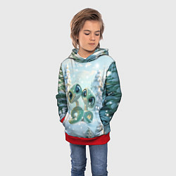 Толстовка-худи детская Милые змеи, цвет: 3D-красный — фото 2