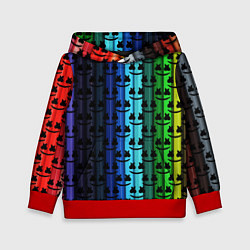 Толстовка-худи детская Marshmello gradient, цвет: 3D-красный