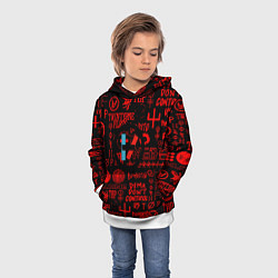 Толстовка-худи детская Twenty one pilots pattern rock steel, цвет: 3D-белый — фото 2