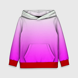 Толстовка-худи детская Gradient color pink, цвет: 3D-красный