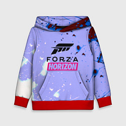Толстовка-худи детская Forza Horizon краски текстура, цвет: 3D-красный