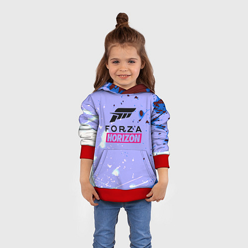Детская толстовка Forza Horizon краски текстура / 3D-Красный – фото 4