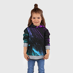 Толстовка-худи детская Градиент - космос, цвет: 3D-меланж — фото 2