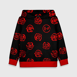 Детская толстовка Twenty one pilots rose pattern
