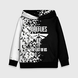 Толстовка-худи детская The Last of Us брызги красок черно белый, цвет: 3D-черный