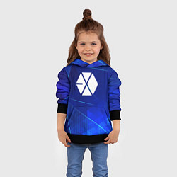 Толстовка-худи детская Exo blue poly, цвет: 3D-черный — фото 2