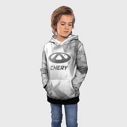 Толстовка-худи детская Chery - white gradient, цвет: 3D-черный — фото 2