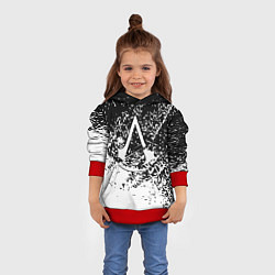 Толстовка-худи детская Assassins Creed лого краски, цвет: 3D-красный — фото 2