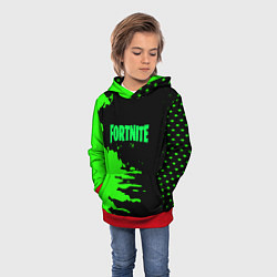 Толстовка-худи детская Fortnite краски звезды, цвет: 3D-красный — фото 2