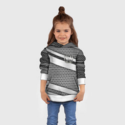 Толстовка-худи детская Honda metal steel, цвет: 3D-белый — фото 2