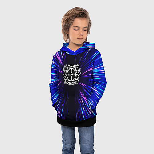 Детская толстовка Bayer 04 neon energy / 3D-Черный – фото 3