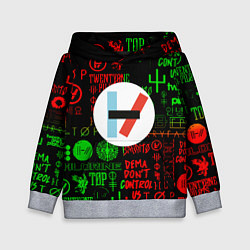 Толстовка-худи детская Twenty one pilots music steel, цвет: 3D-меланж