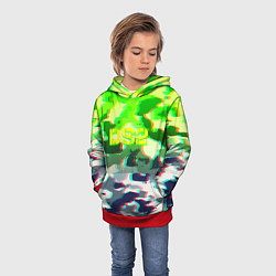 Толстовка-худи детская Death stranding камуфляж, цвет: 3D-красный — фото 2