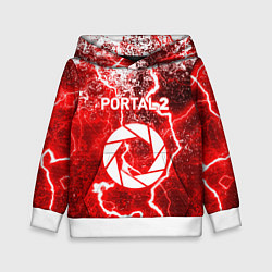 Толстовка-худи детская Portal брызги красок шторм, цвет: 3D-белый