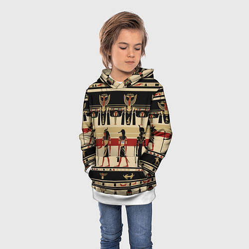 Детская толстовка Египет этника / 3D-Белый – фото 3