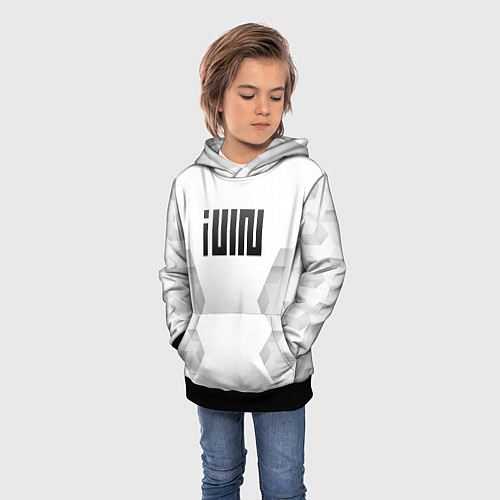 Детская толстовка Gidle white poly / 3D-Черный – фото 3