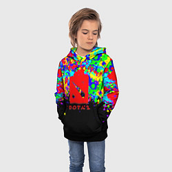Толстовка-худи детская Dota абстрактные краски, цвет: 3D-черный — фото 2