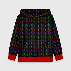 Детская толстовка Разноцветные точки на чёрном фоне